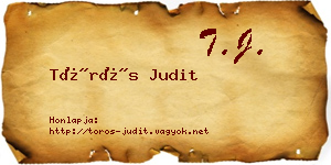 Törös Judit névjegykártya